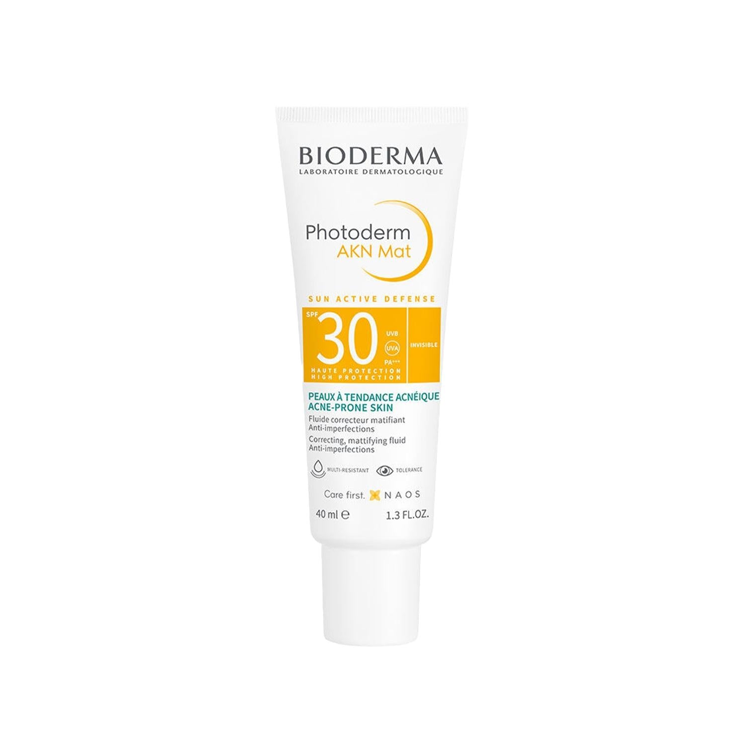 Bioderma Photoderm Akn Mat Spf 30+ Sunscreen Cream for Acne-Prone Skin - Mattifying, SPF 30+, 1.35 fl oz