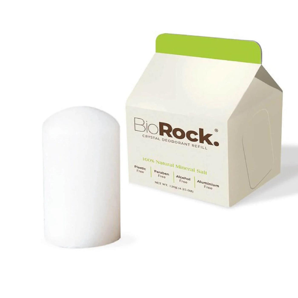 Biorock Crystal Deodorant Refill Stick for Natural Protection, 120g