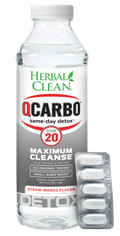 Herbal Clean QCarbo20 Same-Day Premium Detox Drink, Strawberry Mango, 20 fl oz