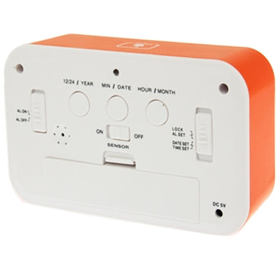 Multi Function Large Screen Alarm Clock with Calendar & LCD Light & Snooze Touch (Orange)