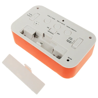 Multi Function Large Screen Alarm Clock with Calendar & LCD Light & Snooze Touch (Orange)
