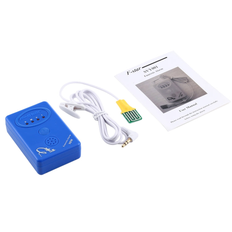 SVY001B Adult / Baby Bedwetting Enuresis Urine Bed Wetting Alarm +Sensor With Clamp(Blue)