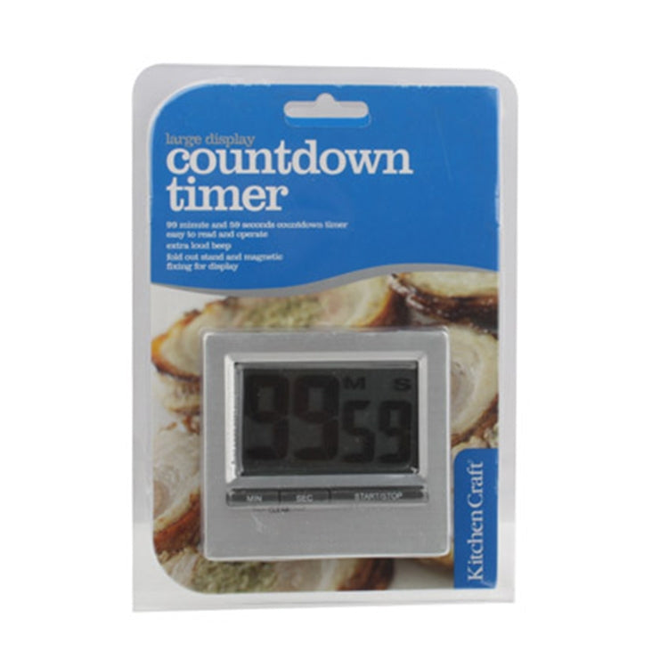 Kitchen Craft Large Display Digital Countdown Timer(Silver)
