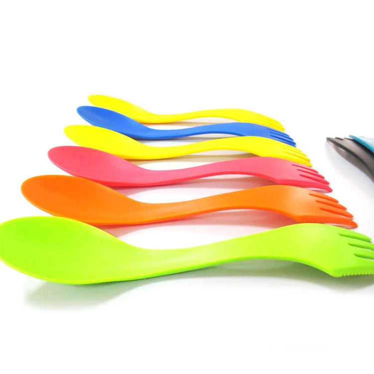 6 in 1 Colorful ABS Knife / Fork / Spoon Set