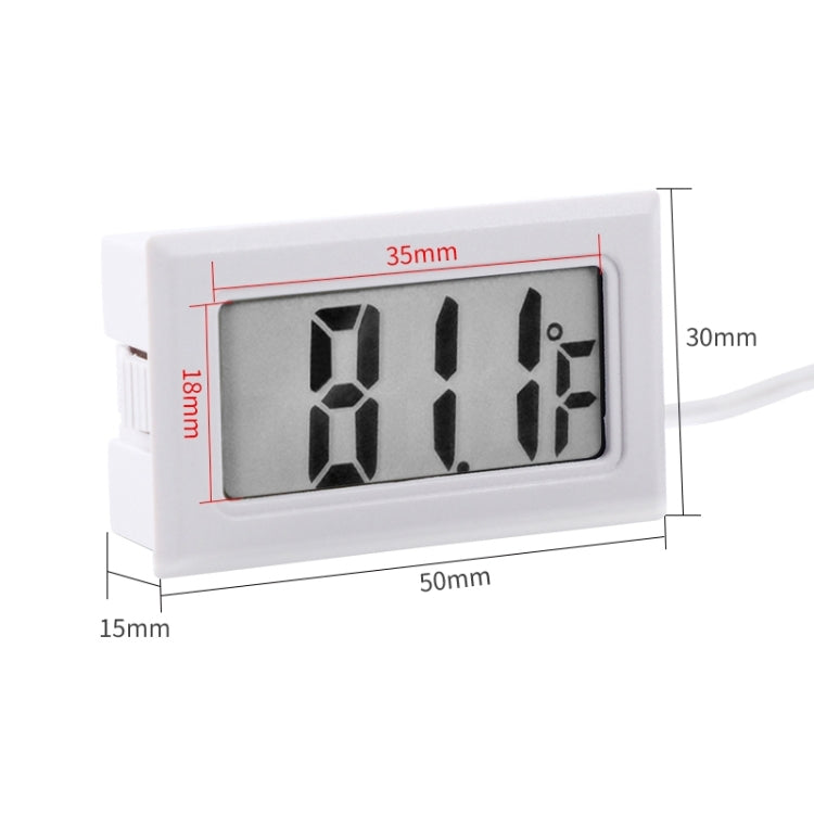 Mini LCD Indoor Digital Thermometer (Fahrenheit Display), White(White)