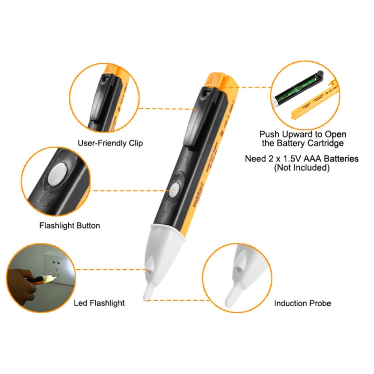 Pen Non-contact AC Voltage Alert Detector 90V-1000V (Yellow)