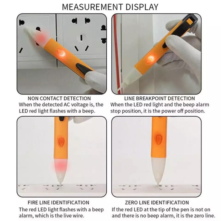 Pen Non-contact AC Voltage Alert Detector 90V-1000V (Yellow)