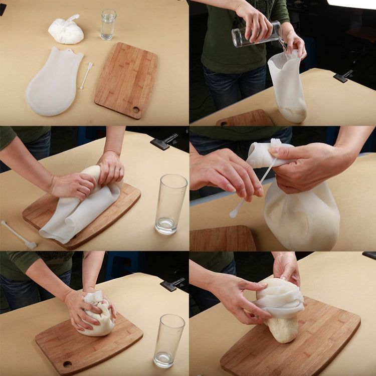 Silicone Kneading Dough Bag Dough Making Flour Mixer Maker Kitchen Tools for Pasta Flour Food, Size: 32.5cm x 23cm(White)
