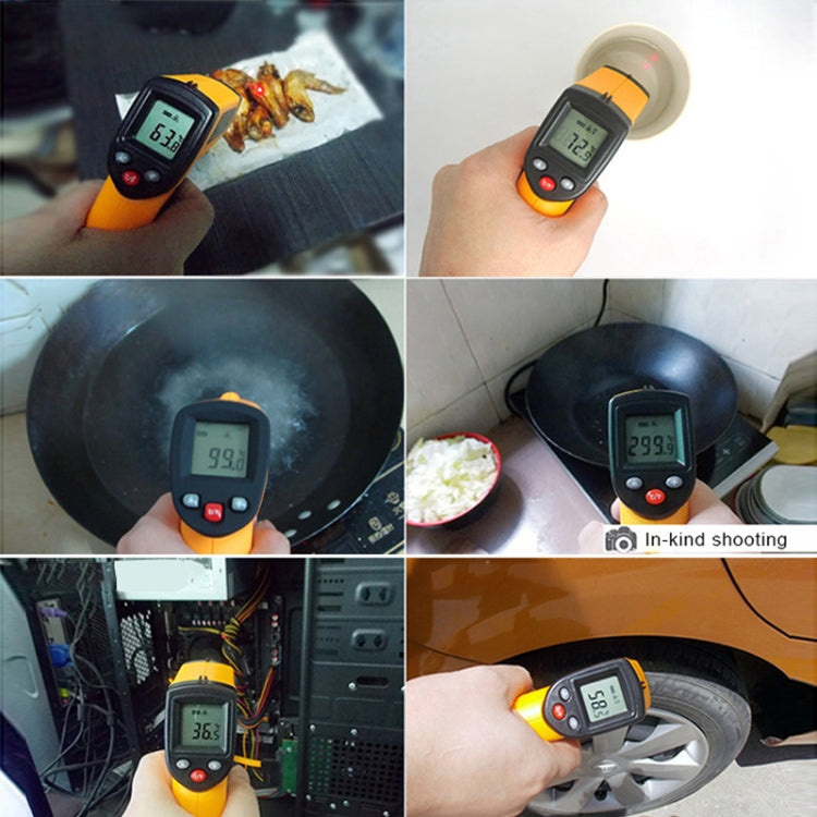 Infrared Thermometer, Temperature Range: 200 - 1650 Degrees Celsius(Orange)