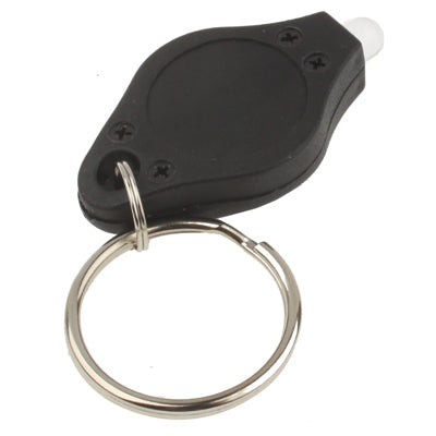 Mini LED Flashlight, White Light, Keychain Function, On/Off Switch & Pressure Switch(Black)