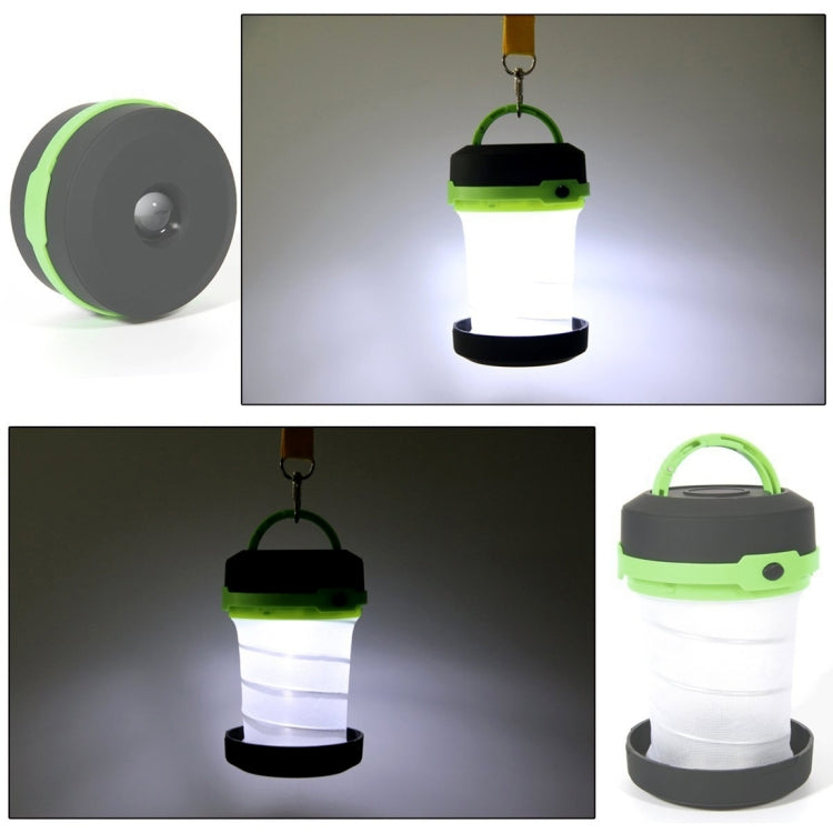 Outdoor Portable Camping Flashlight, Retractable LED 3-Mode Lantern Light Tent Lamp (Black)