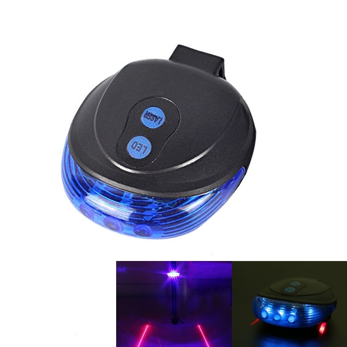 Bicycle Red LED Light Laser Night Mountain Bike Tail Light Taillight MTB Safety Warning Bicycle Rear Light Lamp Bycycle Light(Blue)