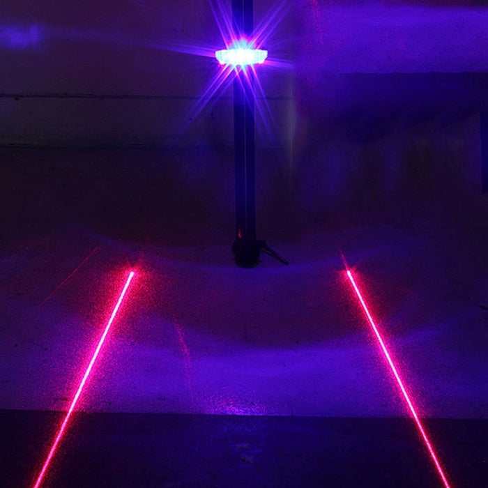 Bicycle Red LED Light Laser Night Mountain Bike Tail Light Taillight MTB Safety Warning Bicycle Rear Light Lamp Bycycle Light(Blue)