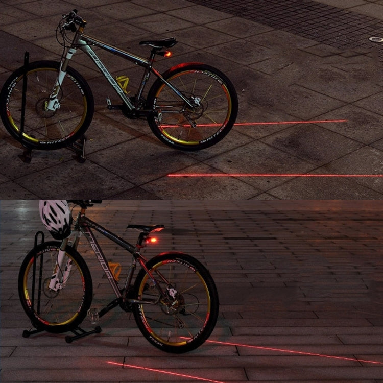 Bicycle LED Light Laser Night Mountain Bike Tail Light Taillight MTB Safety Warning Bicycle Rear Light Lamp Bycycle Light(Red)
