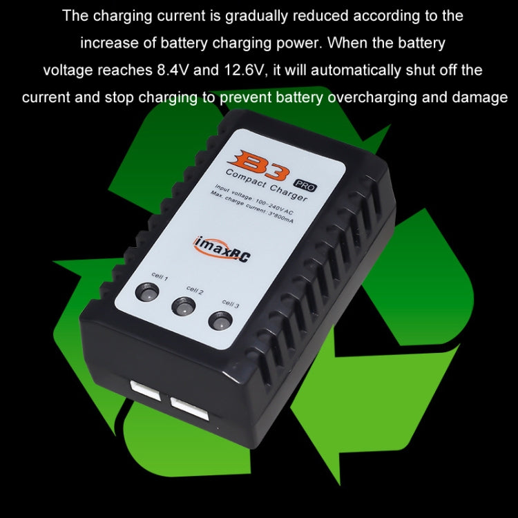 ImaxRC 7.4V/11.1V 2S/3S Model Aircraft Drone Lithium Battery Intelligent Balance Charger(EU Plug)