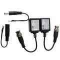 2 PCS Passive Balun Twisted Pair Transceiver(Black)