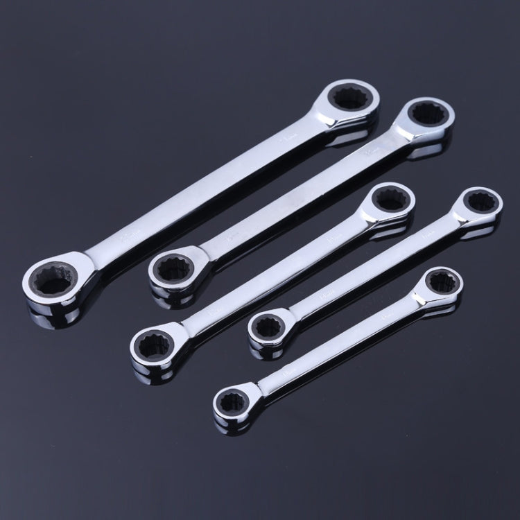 Professional Double-head Ratchet Wrench Set(Silver)