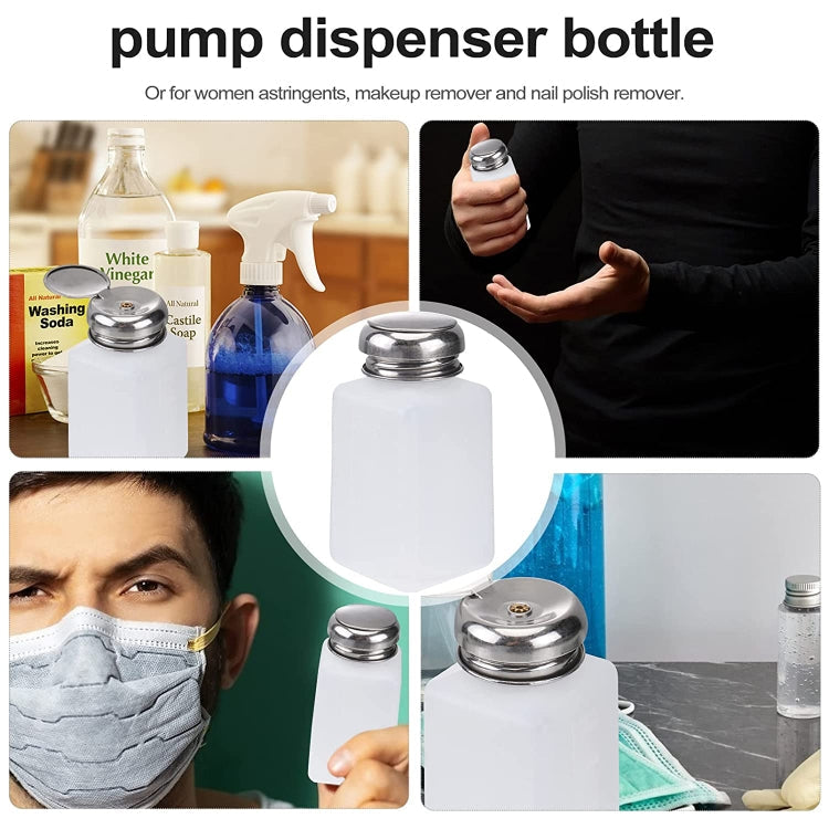 100ml Push Down Alcohol and Liquid Container Bottle(White)