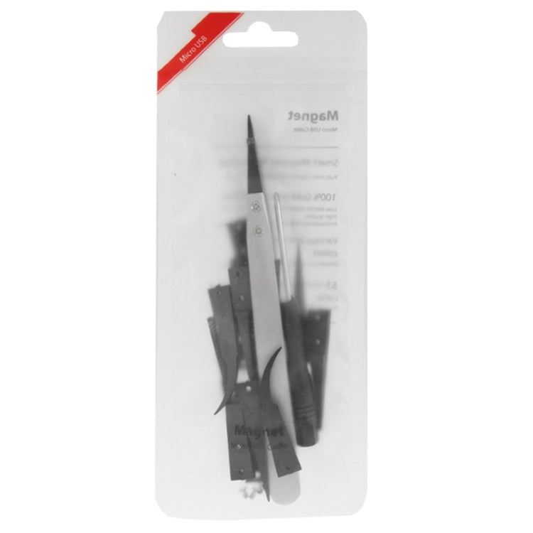 9 in 1 Replaceable Anti-Static Tweezers with Cross Screwdriver
