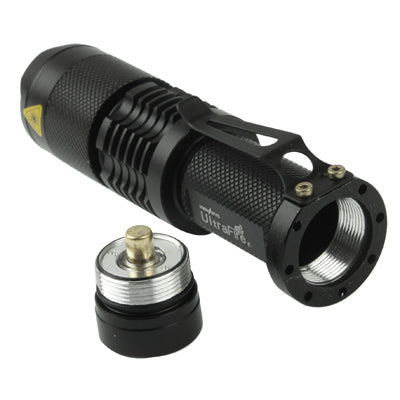 UltraFire Focus Flashlight, 3 Mode, XM-L T6 LED, White Light, Luminous Flux: 700lm, Length: 11.6cm(Black)