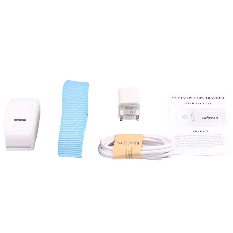 KH-909 Universal IPX6 Waterproof GPS Tracker for Pet / Kid / the Aged (White + Blue)