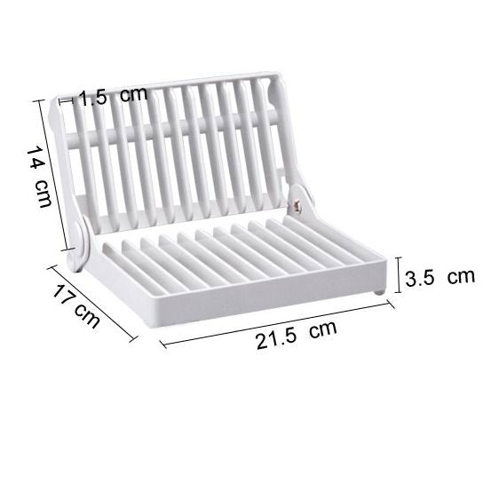 Foldable Dish Drip Rack Plate Holder(White)