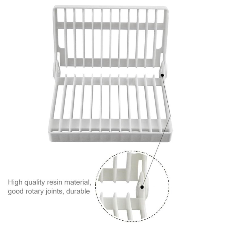 Foldable Dish Drip Rack Plate Holder(White)