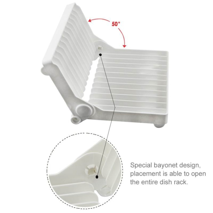Foldable Dish Drip Rack Plate Holder(White)