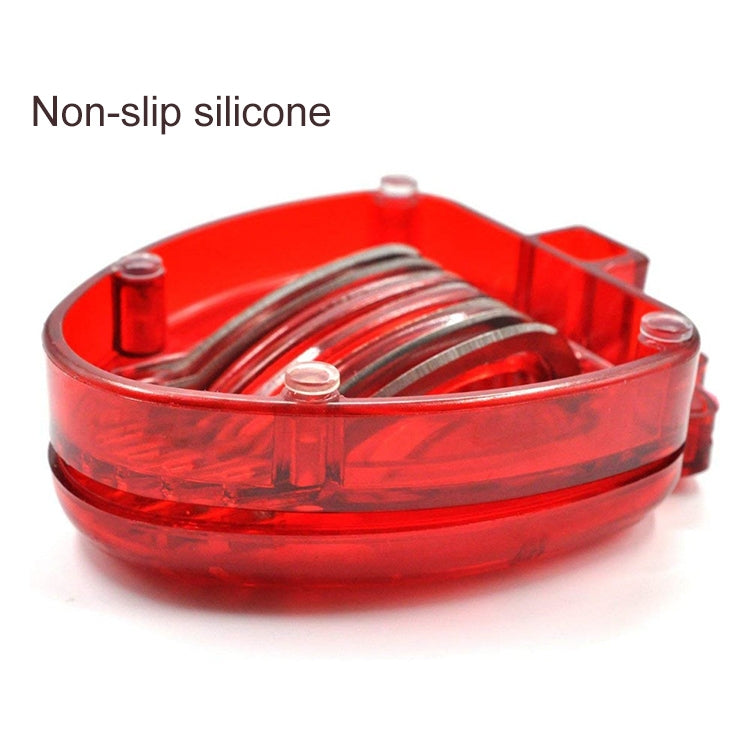 Kitchen Tool Plastic Strawberry Slicer Fruit Knife with Stainless Steel Blade(Red)