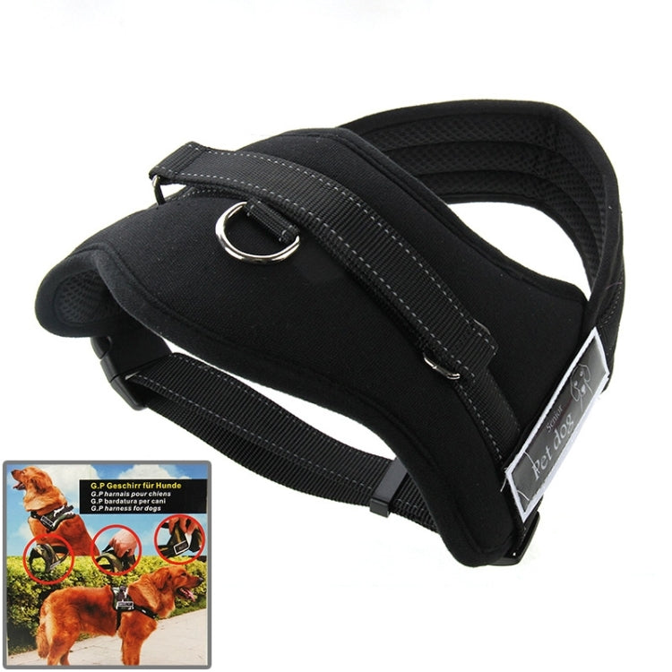 Soft Thicken Pet Chest Suspenders Dog Traction Rope, Size: M (50-65cm)(Black)