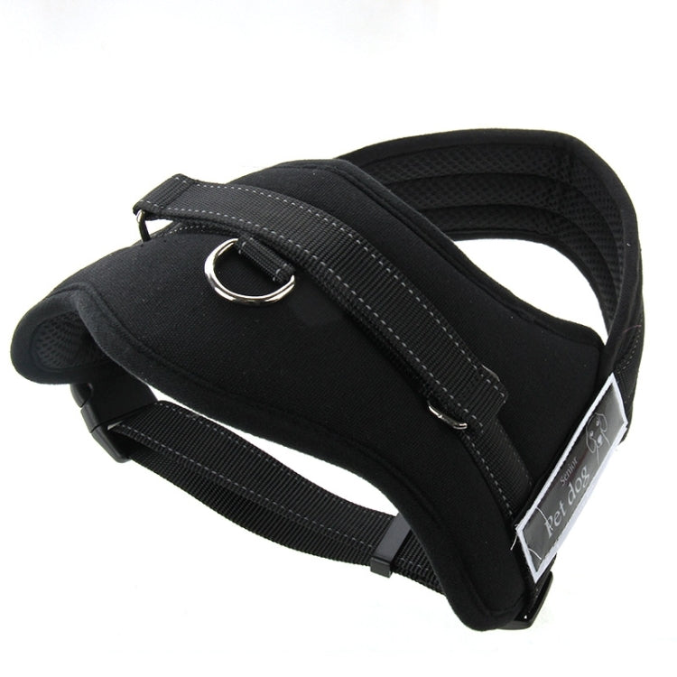 Soft Thicken Pet Chest Suspenders Dog Traction Rope, Size: M (50-65cm)(Black)