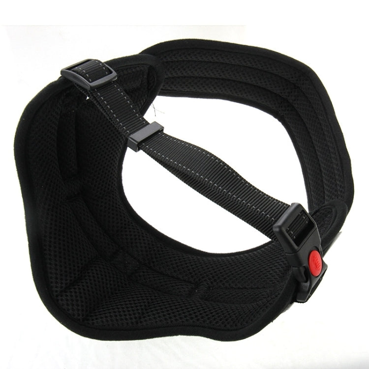 Soft Thicken Pet Chest Suspenders Dog Traction Rope, Size: M (50-65cm)(Black)