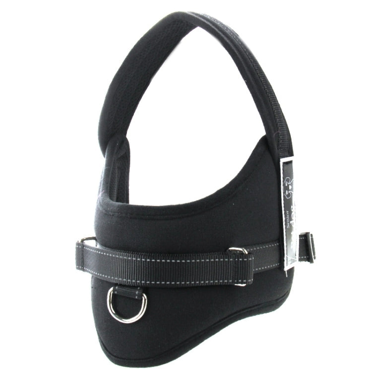 Soft Thicken Pet Chest Suspenders Dog Traction Rope, Size: M (50-65cm)(Black)
