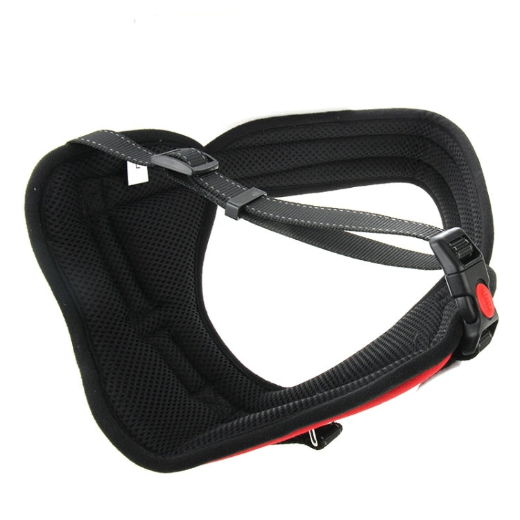 Soft Thicken Pet Chest Suspenders Dog Traction Rope, Size: M (50-65cm)(Red)