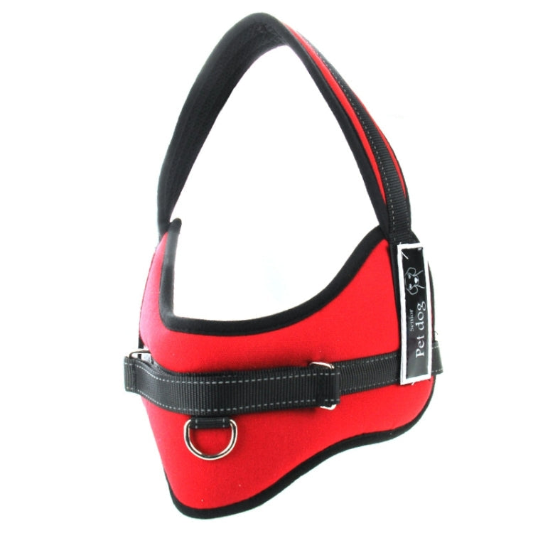 Soft Thicken Pet Chest Suspenders Dog Traction Rope, Size: M (50-65cm)(Red)
