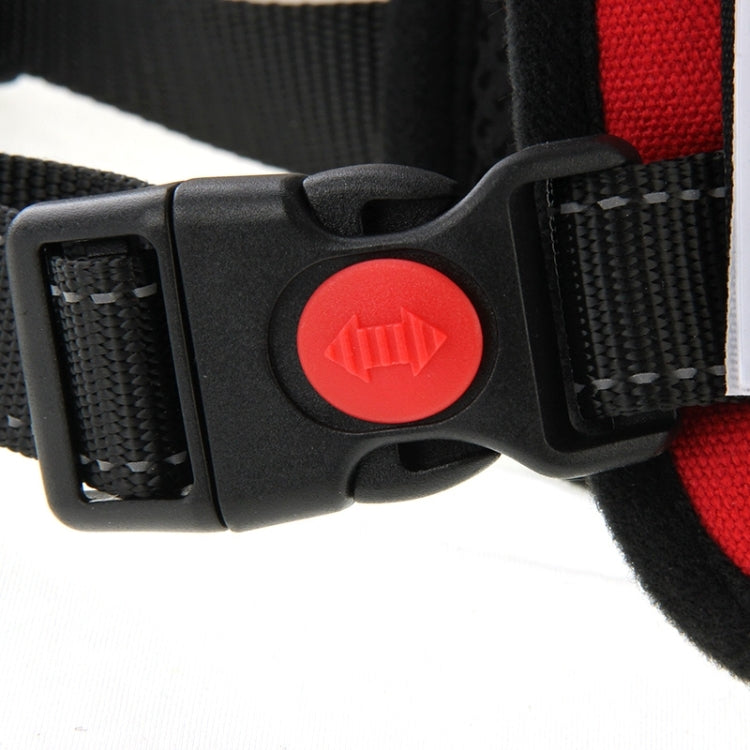 Soft Thicken Pet Chest Suspenders Dog Traction Rope, Size: M (50-65cm)(Red)