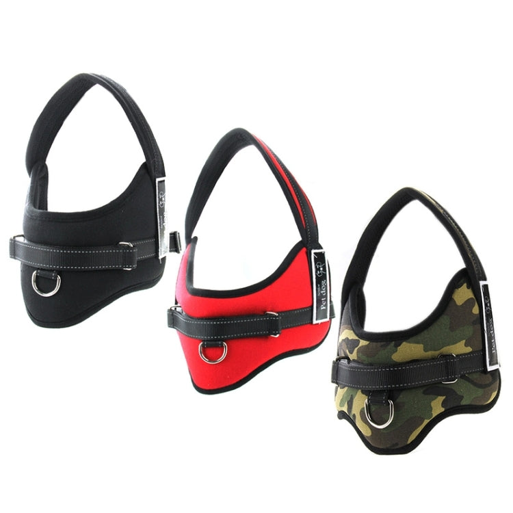 Soft Thicken Pet Chest Suspenders Dog Traction Rope, Size: M (50-65cm)(Black)