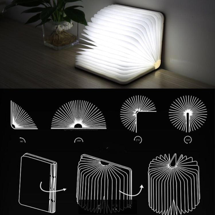 Creative LED Flip Origami Book Lamp Nightlights, Warm White Light + White Light, FS-LED01 500 lumens