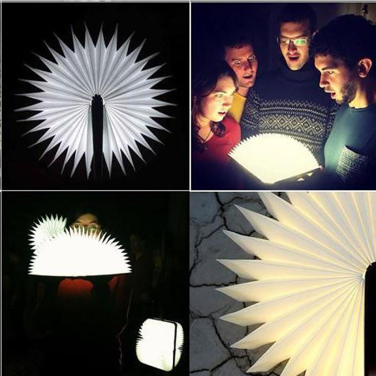 Creative LED Flip Origami Book Lamp Nightlights, Warm White Light + White Light, FS-LED01 500 lumens