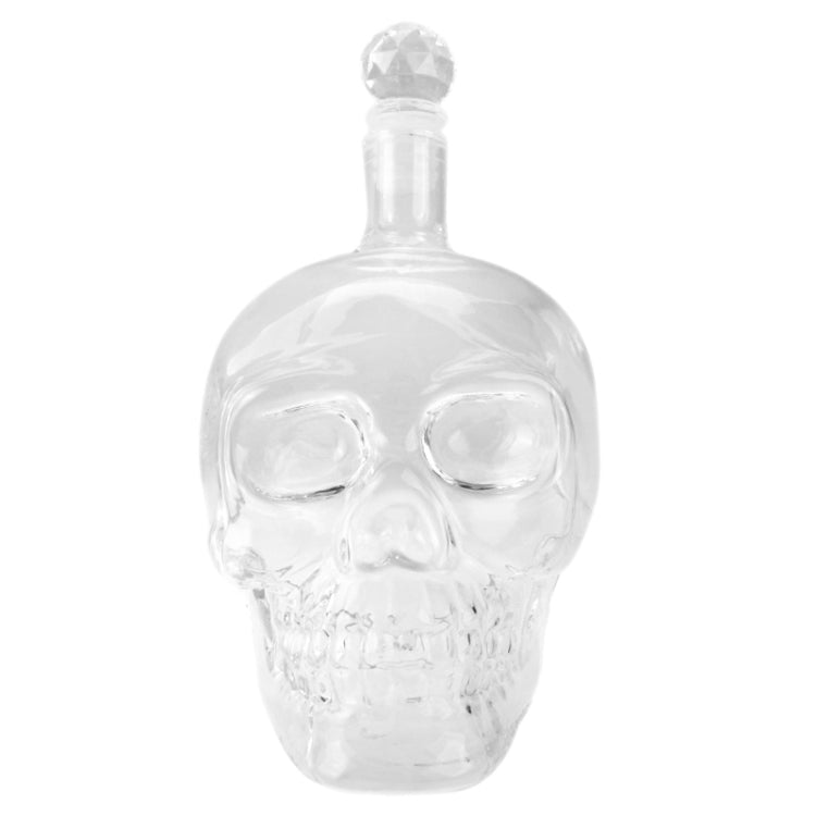 Crystal Glass Skull Bottle for Vodka & Whiskey & Beer Liqueur & Red Wine & Other Beverage, 550ML
