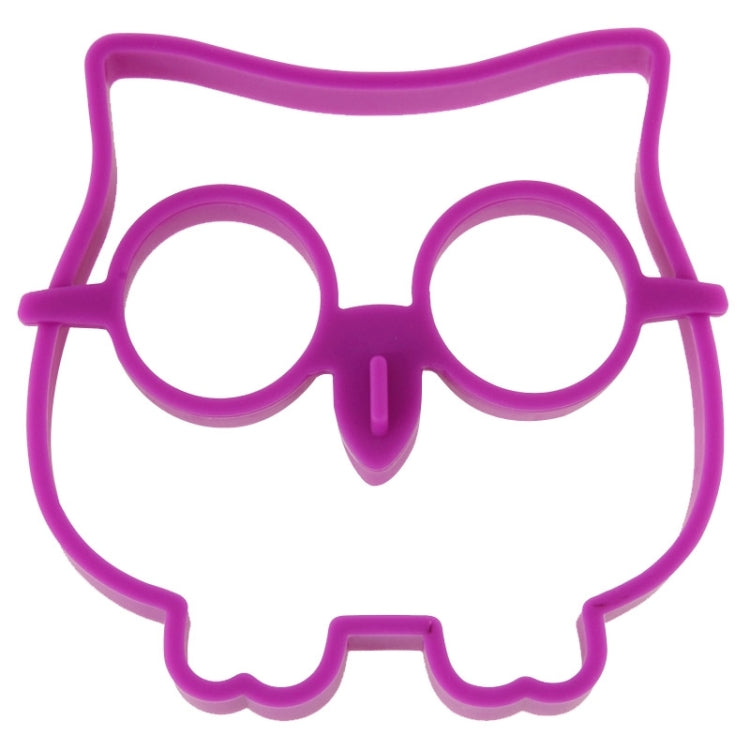 Cartoon Owl Shape Egg Frying Ring Mold Silicone Egg Fried Mould Omelette Mold(Purple)