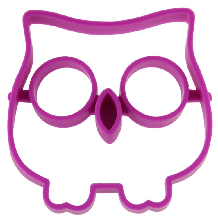 Cartoon Owl Shape Egg Frying Ring Mold Silicone Egg Fried Mould Omelette Mold(Purple)