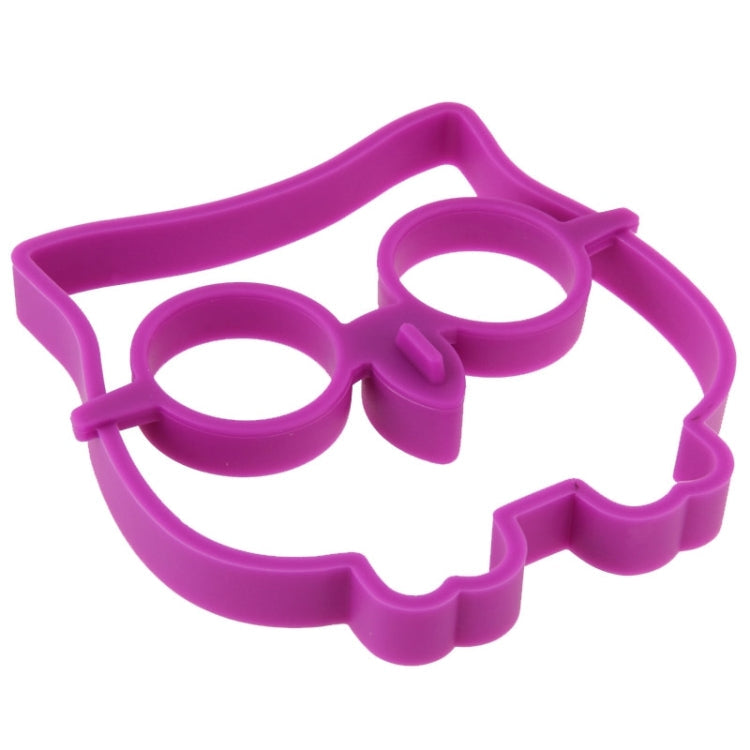 Cartoon Owl Shape Egg Frying Ring Mold Silicone Egg Fried Mould Omelette Mold(Purple)
