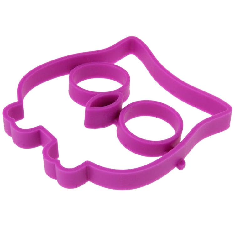 Cartoon Owl Shape Egg Frying Ring Mold Silicone Egg Fried Mould Omelette Mold(Purple)