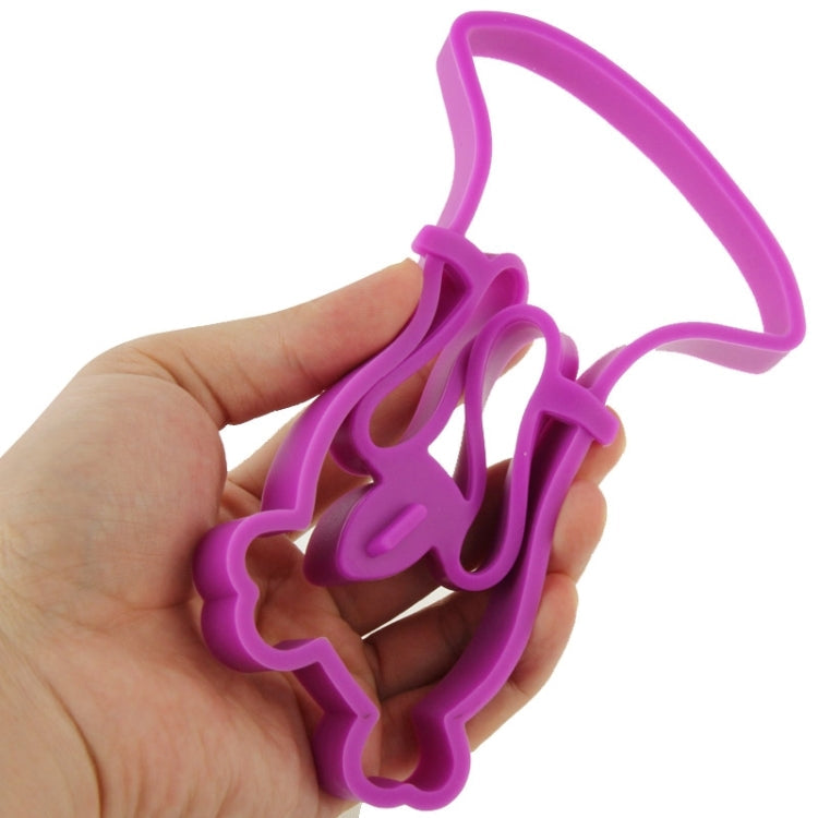 Cartoon Owl Shape Egg Frying Ring Mold Silicone Egg Fried Mould Omelette Mold(Purple)