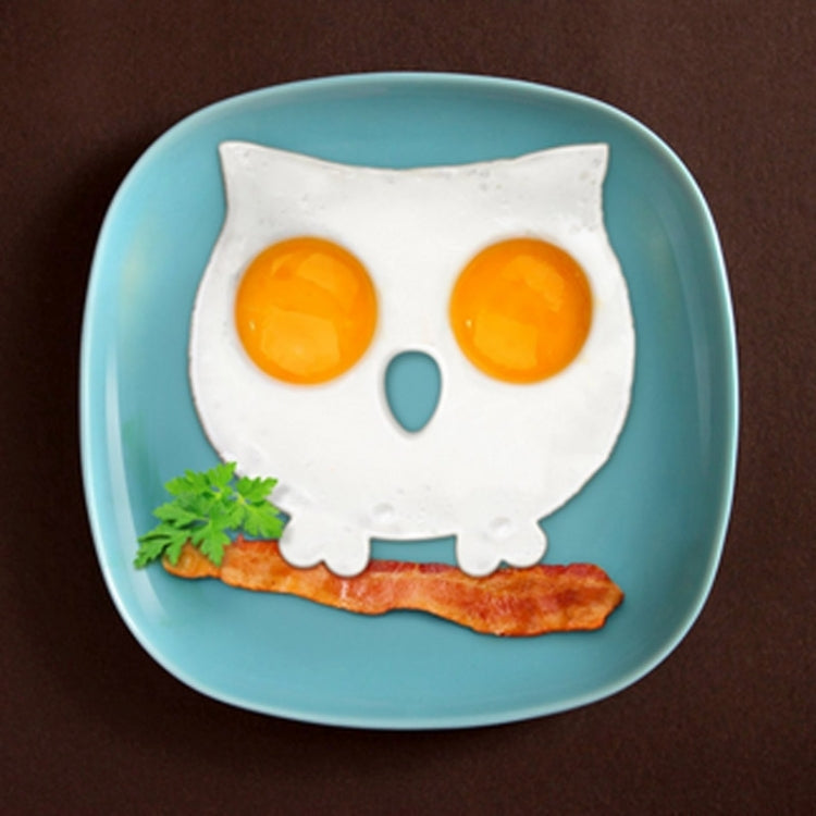 Cartoon Owl Shape Egg Frying Ring Mold Silicone Egg Fried Mould Omelette Mold(Purple)