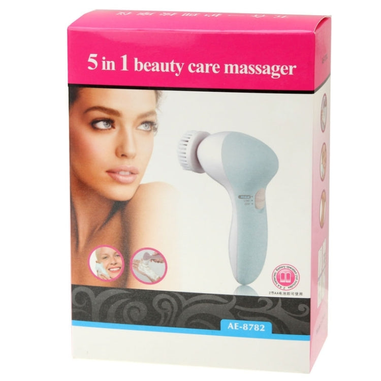 5 in 1 Beauty Care Brush Massager Scrubber Face Skin Care Electric Facial Cleanser