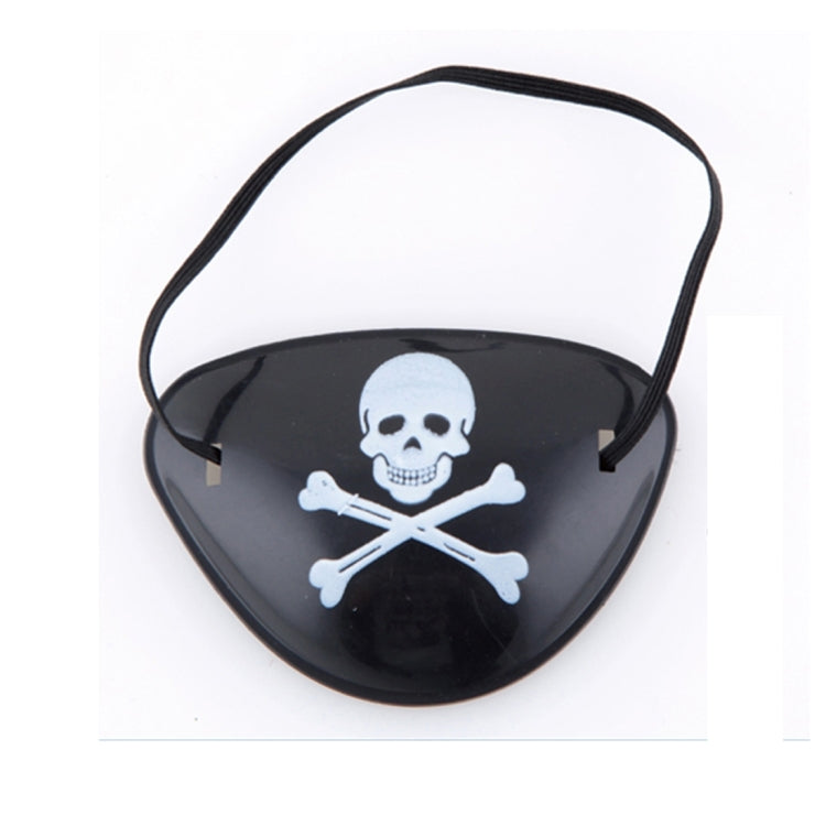 Halloween Props Plastic Pirate Eye Patches, Random Pattern Delivery(Black)