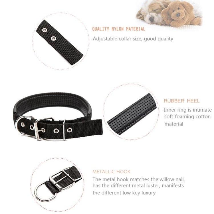 Foam Cotton  Polyester Pet Collars Pet Neck Strap Dog Neckband Cats Dogs Collars, 1.5cm x 39cm(Blue)
