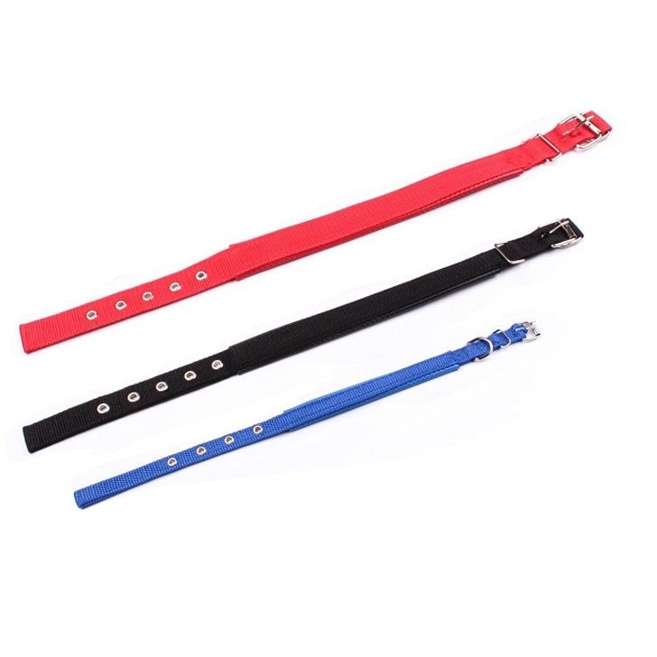 Foam Cotton  Polyester Pet Collars Pet Neck Strap Dog Neckband Cats Dogs Collars, 1.5cm x 39cm(Blue)